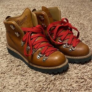 Danner Tan Leather Boots with Red Laces